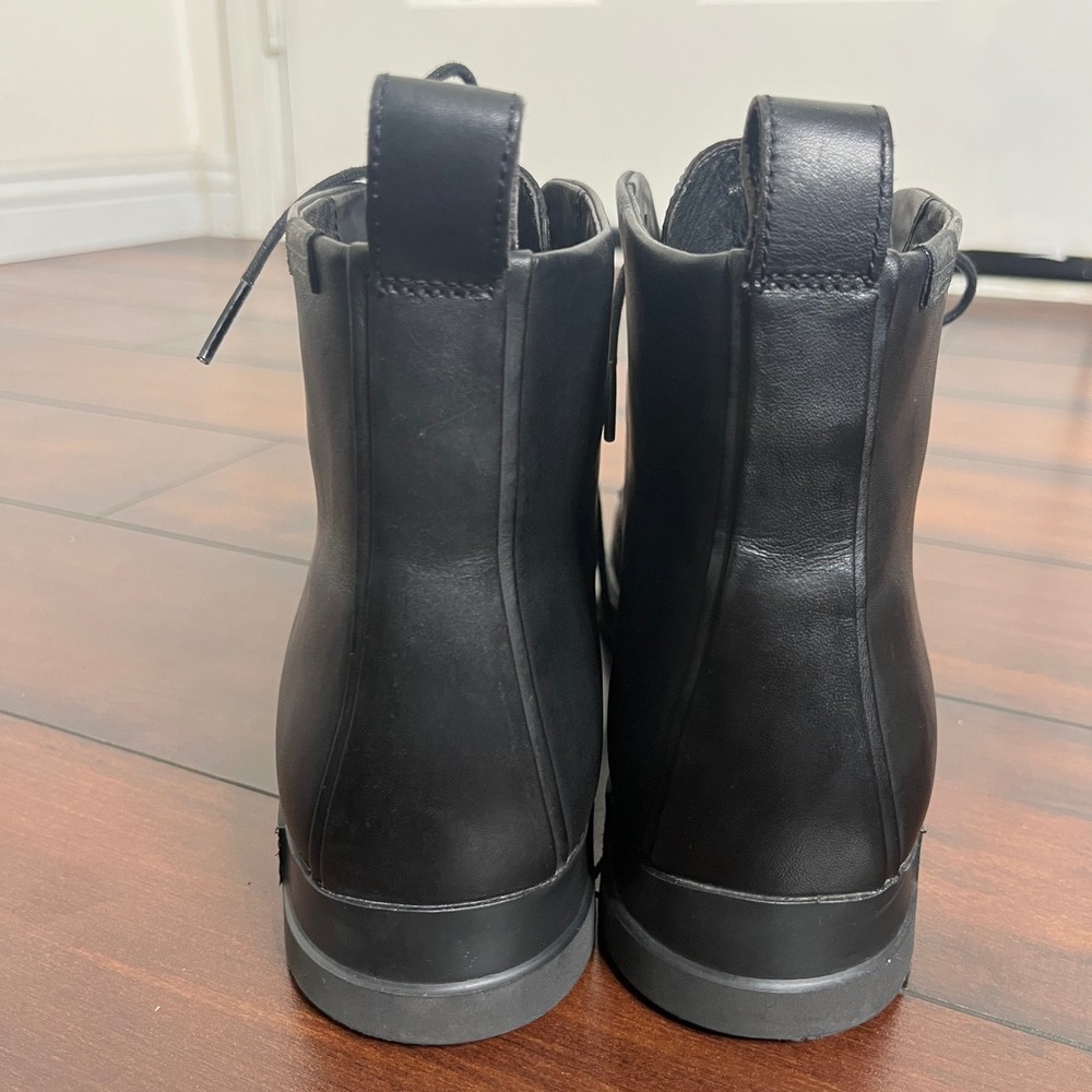 Camper Iman Ankle Boots Women 41 Black Leather Gore-Tex Lace Up Chukka Grunge - Picture 5 of 10